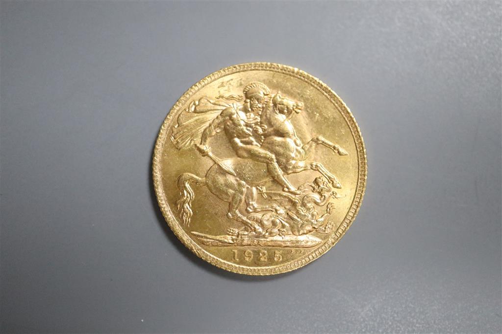 A George V 1925 gold sovereign, South Africa mint.